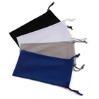 Soft drawstring microfiber cloth eyeglass pouch /sunglasses bag/sun glass case