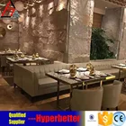 Luxury restaurant Italian arabescato marble dining table