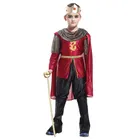 Halloween Cosplay 100% Polyester King Costume Kids Halloween Cosplay Prince Costume With Cloak