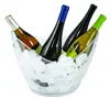 2018 Hot Sale Transparent Wine Bottle Cooler Unique Design Acrylic Ice Bucket With Handles With Factory Price