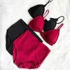 Triangle bikini two pieces custom high waist swimwear beachwear