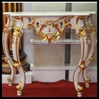 French Gold Ornate Wall Table Console with mirror Foyer luxury console table