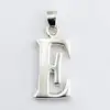 E Alphabet Sterling Silver Fashionable Letter Pendant