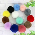 6cm faux rabbit fur ball with elastic band for accessory/clothes/shoes