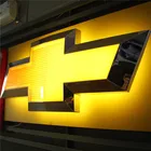 Portable 3d chrome acrylic abs car logos for outdoor use