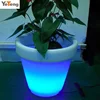 Popular recycled plastic LED garden flower pot ceramic flower pot painting designs flower pot molds