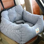 Customized high quality pet car bed for pet dog and cat with strip printing