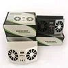 Double head high speed solar power car fan for car interior cooling