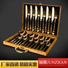 18/8 Set Fork Wedding 18/8 Stainless Steel Gold Cutlery Set Spoon Fork And Knife Gold Matted Cutlery Flatware