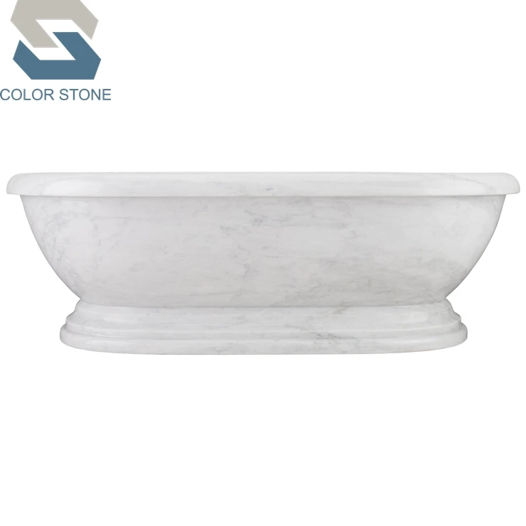 Cheap wholesale price freestanding white marble stone bath tub bathtub