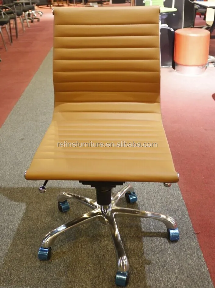 China Low Back Modern Armless Leather Office Chair For Motel Rf Modern Amless Leather Office Chair For Motel Real Photos P01 Jpg