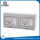CHBC CFW Series 2SRS 16A Waterproof Plastic Material Wall Switch Socket