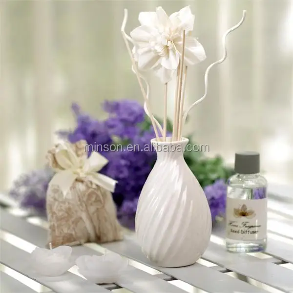 ceramic vase sola flower aroma reed diffuser gift set ts-rda025