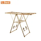 New design aluminum foldable clothes hanging rack