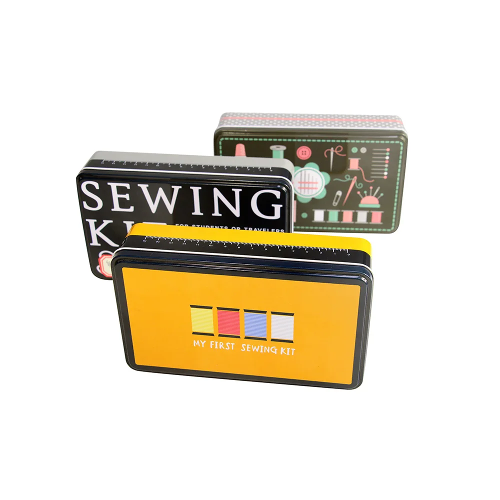 portable hussif sewing kit tool tin packaging box with iso9001