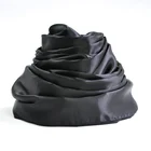 in stock 19mm 100% mulberry silk fabric satin black silk fabric
