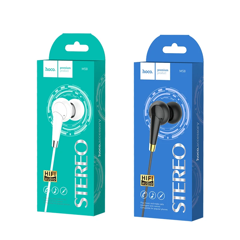 HOCO M58 1.2M 3.5mm Universal Mobile Wired Ear phone - ANKUX.COM