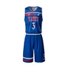 ZHOUKA Custom Best Basketball Uniform Design Color Blue Sublimation Basketball Uniform Design For Men