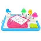 kid drawing boards toy game with four tumblers for children 3+