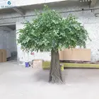 Fiberglass Trunk Ficus Tree Decorative Artificial Banyan Tree