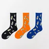Bonypony Combed Cotton Compression Socks Basketball Skateboard Colorful Happy Crew Socks