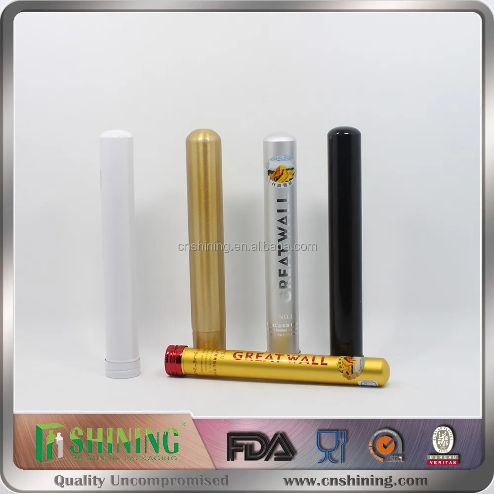 Wholesale Empty Aluminum Cigar Tubes/cigar Tube With Cap /hot Sale