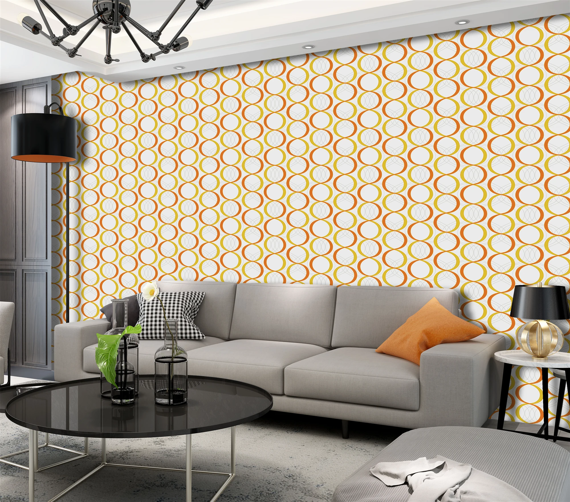 China Memproduksi PVC 3D Wallpaper HD untuk Dekorasi Rumah