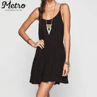Best Sale Lady Black Casual Dress Backless design Lady fashion Clothing