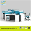 L shape Modern office desk for 4 person size workstation partitions