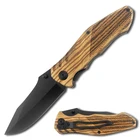Stainless Steel Knife Hign Quality Hot Sell Essential Knife Pocket Knife with Zebra Wood Handle