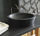 Cheap Natural Grey Black Bathroom Stone Wash Basin