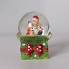 Resin Christmas Snowman Snow Globe/Snow Ball with giftbox Base for Christmas Decoration