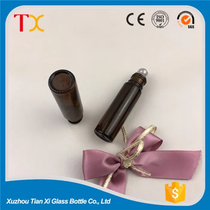 10ml dark steel roll on glass bottle