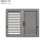 Shanghai Minye hurricane shutters design aluminum louver windows double window