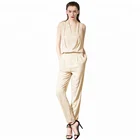 2018 Summer Season Fashion Elegant Sleeveless V-neck Formal Jumpsuit for Ladies