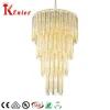 Modern Design Gold Luxury Decorative Hotel Living Room Fringed Chandelier Ceiling Light Glass Tube Ceiling Lamp