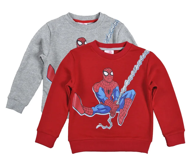 3-7Yrs Boys Fashion Spider-Man Long Sleeve Pullover,Kids Coaplay T shirt,Baby Girls fashion Sweatshirt 2016 Baby Winter Clothes