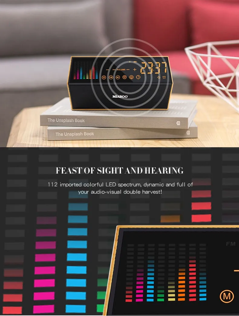 New Arrival 2018 Night Light LED USB FM Color Loudspeakers Portable Box Subwoofer Support TF Wireless Speaker - ANKUX.COM