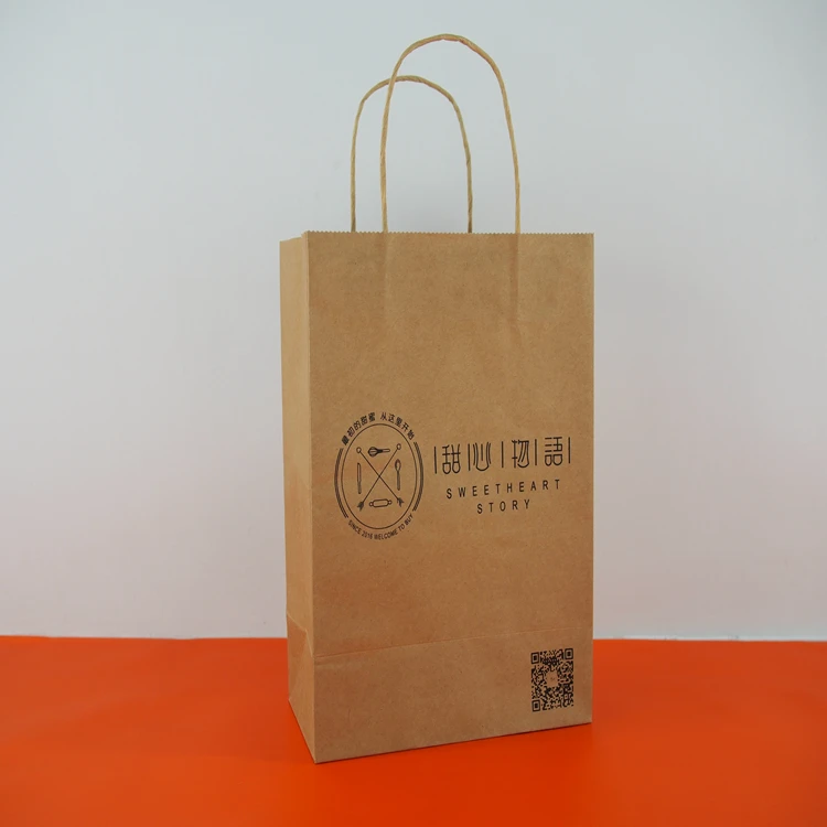 different models of kraft paper cotton handle bag