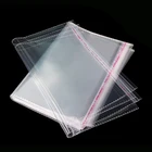 Wholesale Custom Printed OPP Self Adhesive Bags / Clear Transparent Cellophane Plastic Bags With Seal Flap