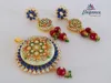Rajasthani Jaipuri Traditional Tanjore Jewellery-Tanjore Art earrings-wholesale meenakari pearl jhumki -Kundan polaki jhumka