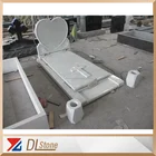 China White Marble Headstone French Tombstone Design