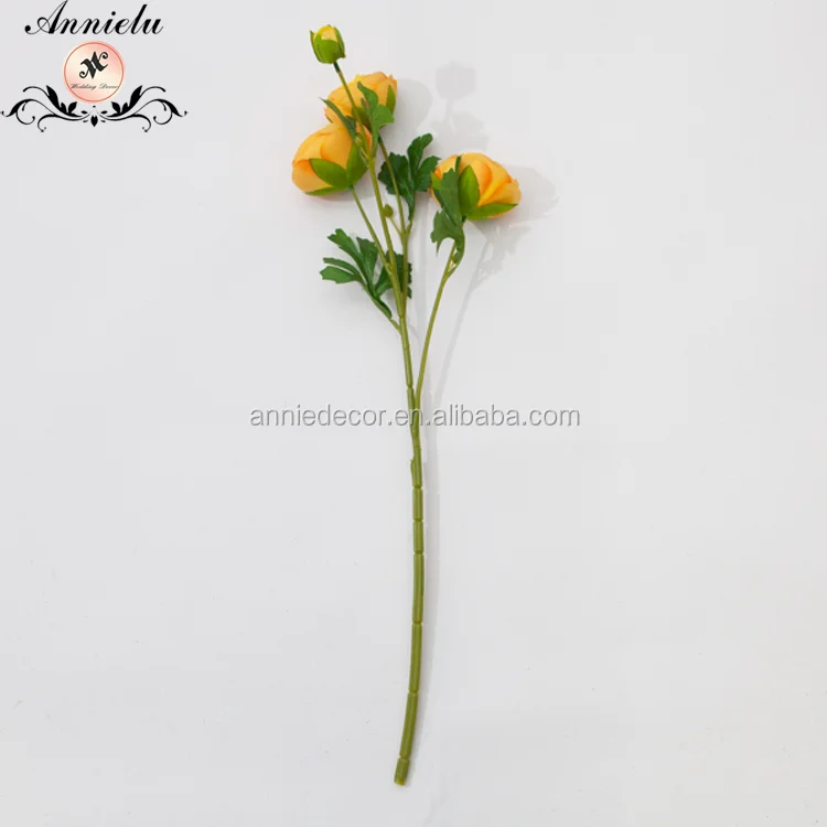 Blooming Yellow Rose, Wholesale Real Touch Silk Decorative Flowers For Decoration Wedding Artificial