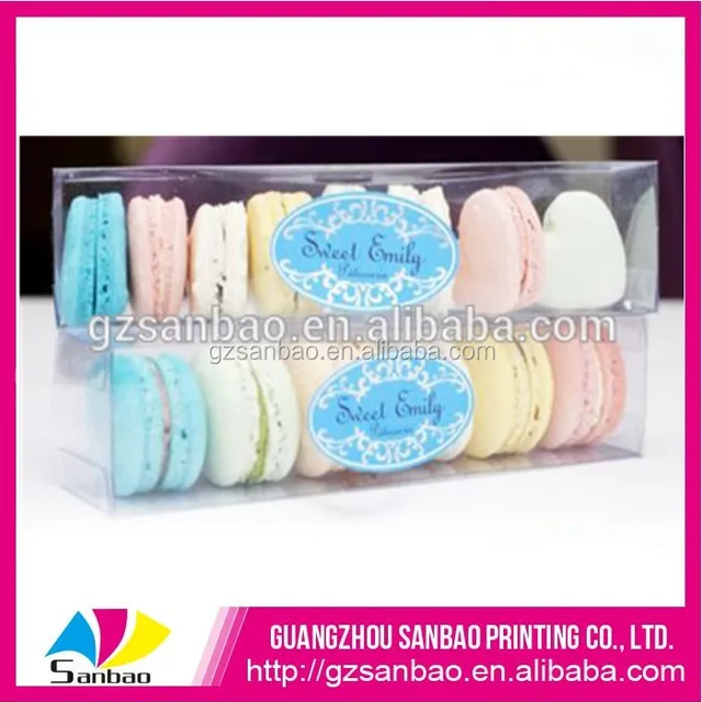clear plastic macaron box packaging