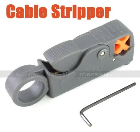 Free shipping 10pcs/lot Rotary Coax Coaxial Cable Cutter Tool RG58 RG59 RG62 RG6 Stripper / network wire stripping tool