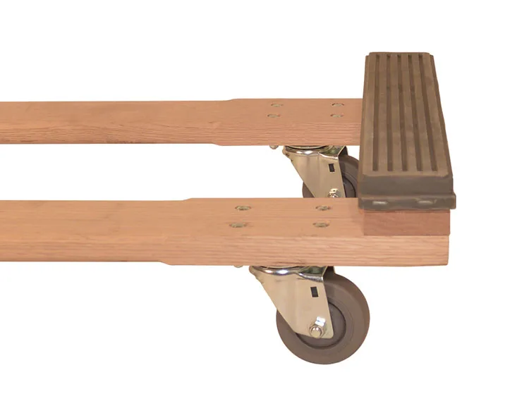 wooden 30"x18" furniture moving piano dollies H style with 4" caster