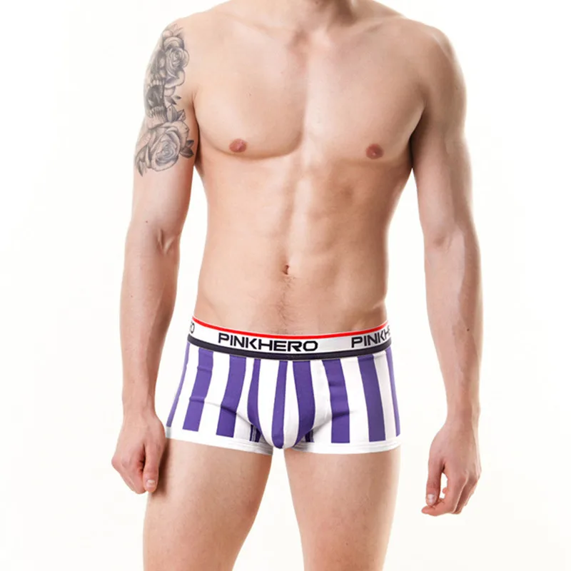 4pc/Lot Men Underwear Boxers U Convex Pouch Sexy Modal Underpants Pink Hero Race Car Driver boxer Underpants 4 Colors 4 Size
