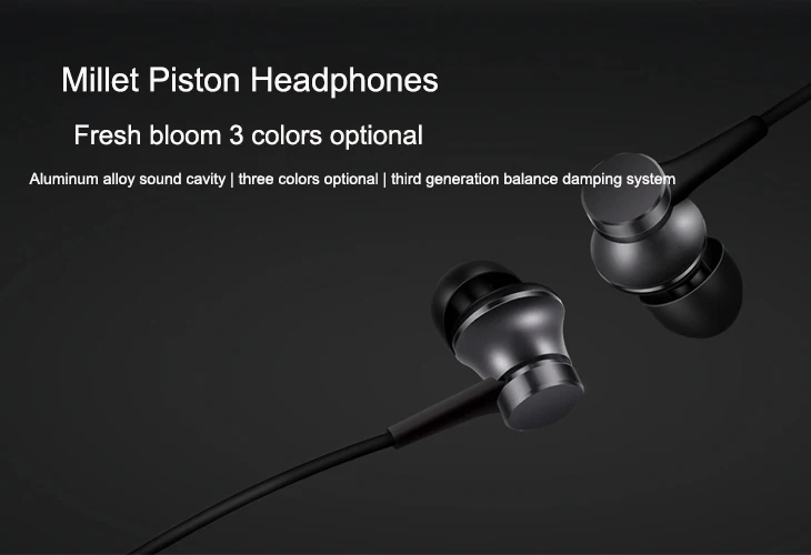 Original Xiaomi Mi Earphones Headphones 3.5mm Wire Control Mi In-Ear Basic Earphones - ANKUX.COM