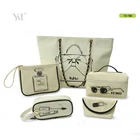 wholesale custom plain blank canvas cosmetic bag