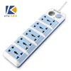 10 Way Multiple Power Extension Lead Socket With Voltmeter